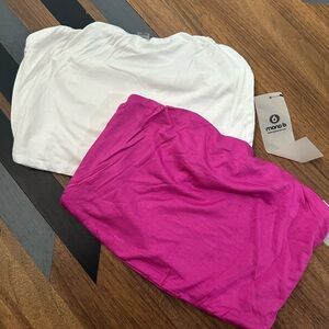 Mono B Fuchsia and White Tops